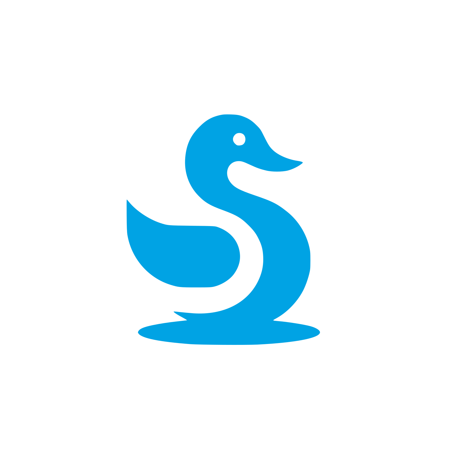 Duck Logo Design #00a3e4
