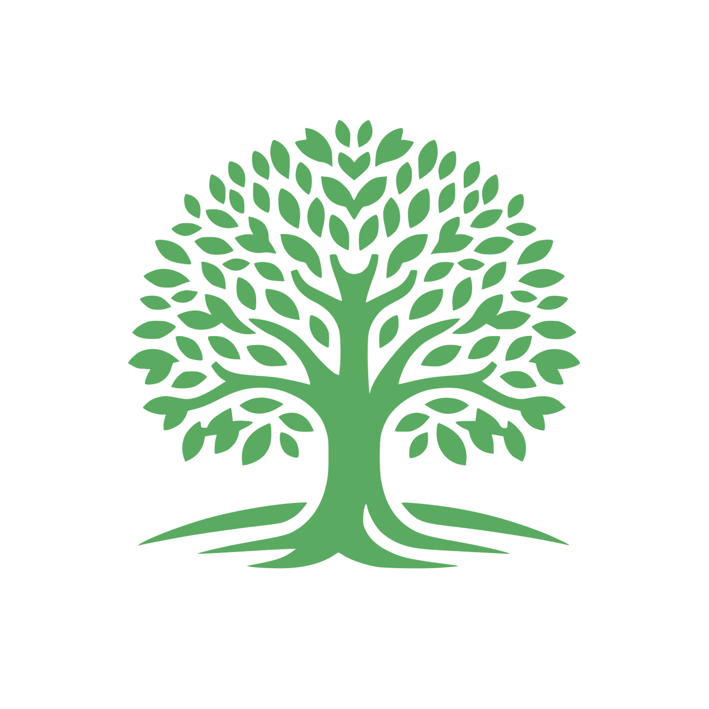 Tree with Roots Logo #5AAB61