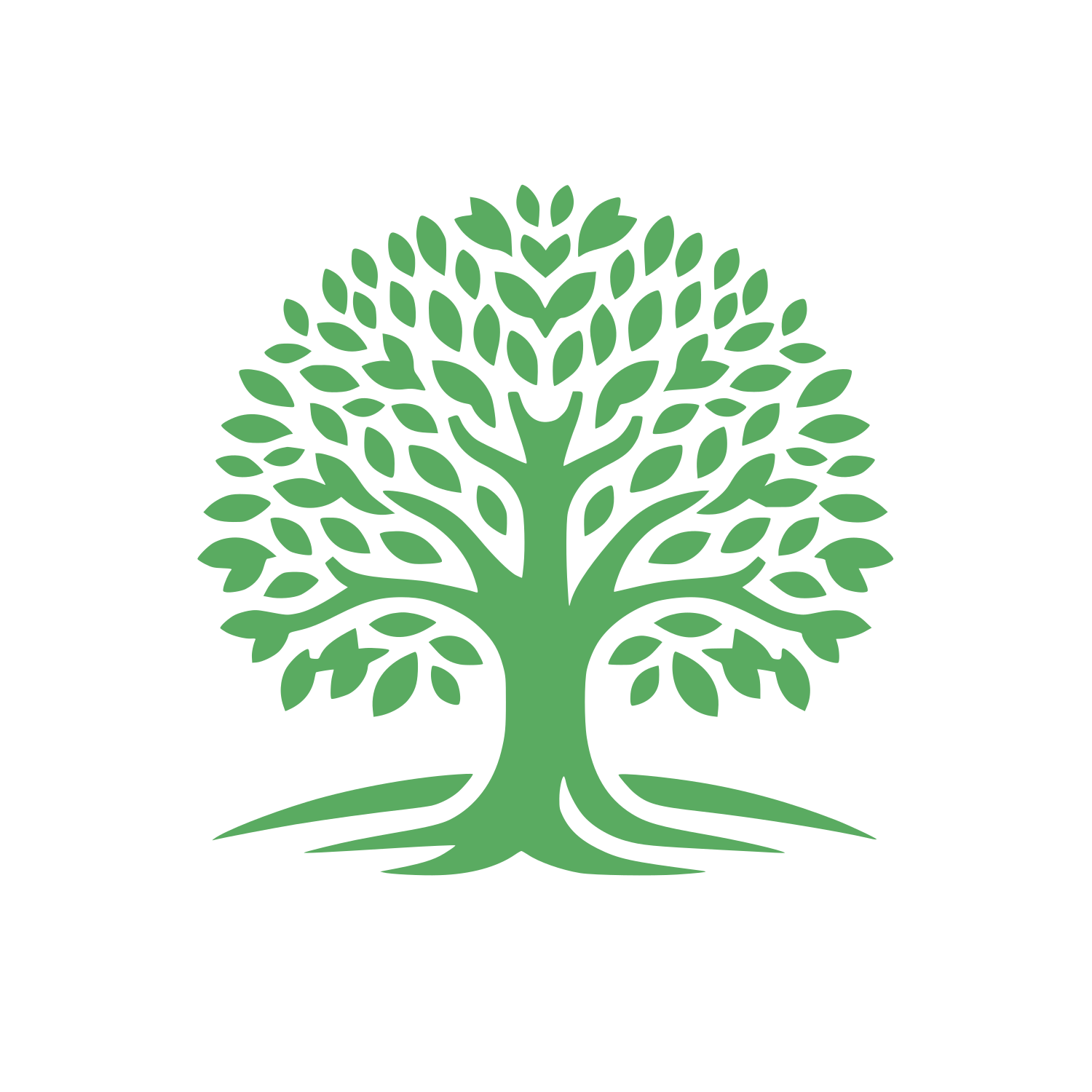 Tree with Roots Logo #5AAB61
