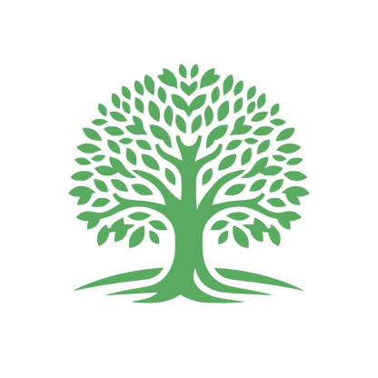 Tree with Roots Logo #5AAB61