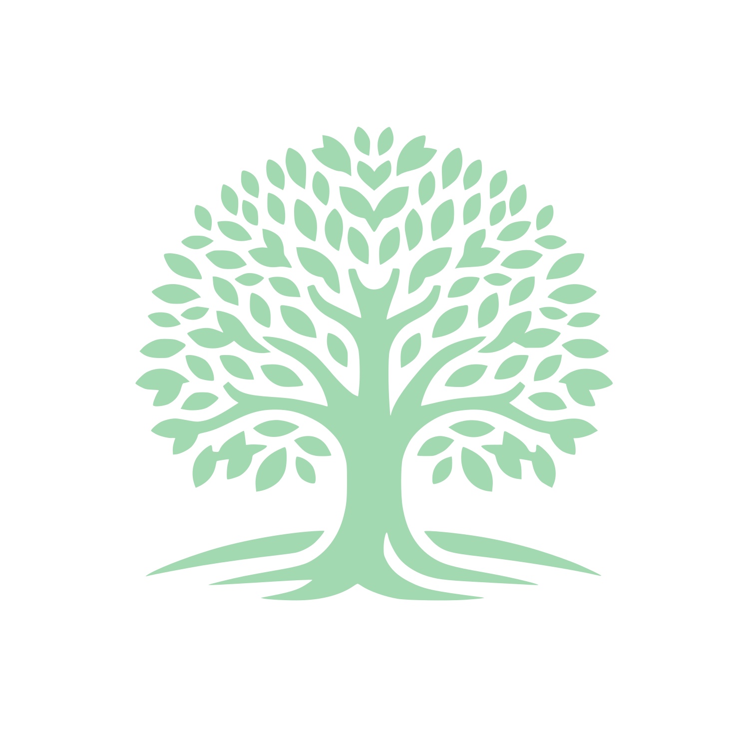 Tree with Roots Logo #A3D9B1