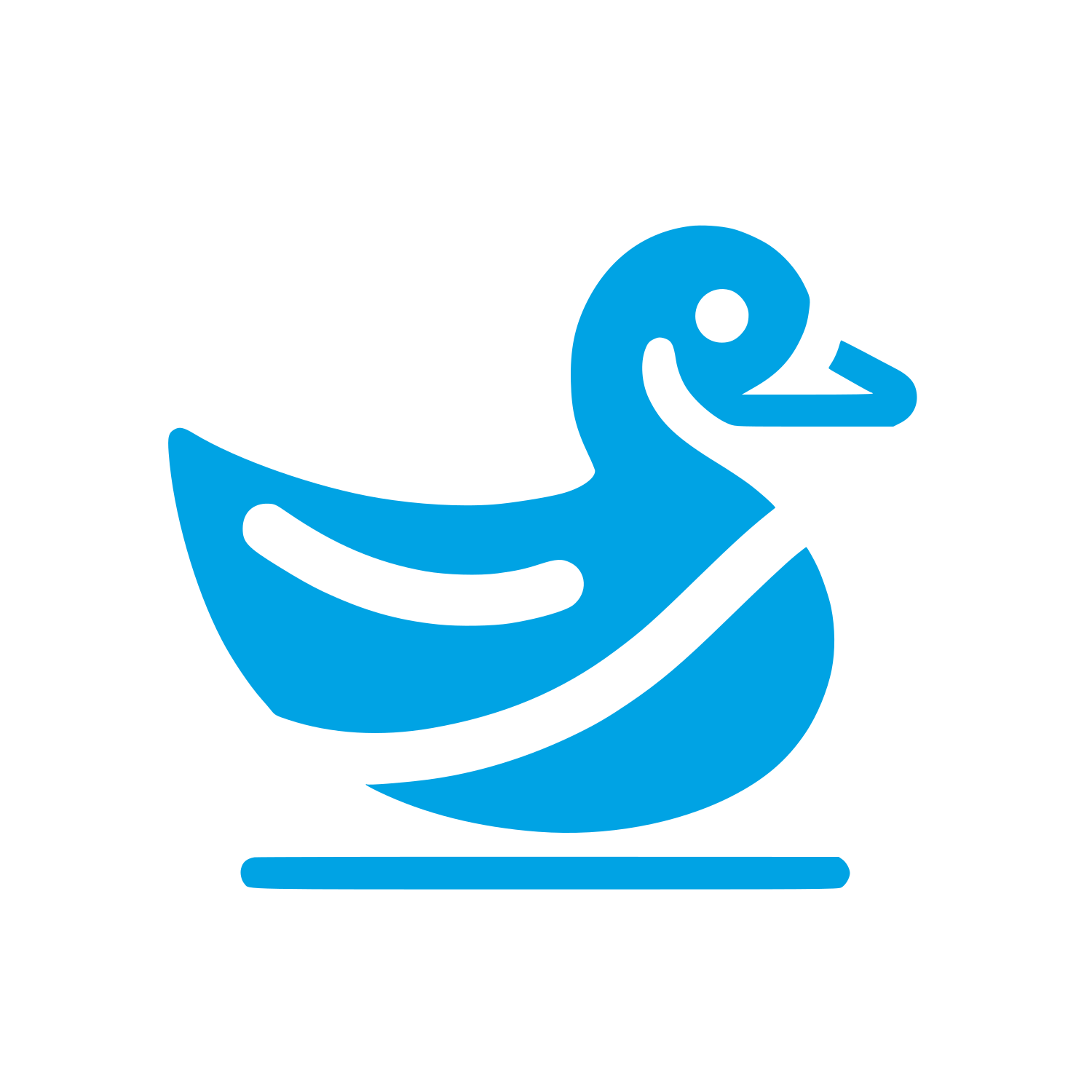 Duck Logo Design #00a3e4