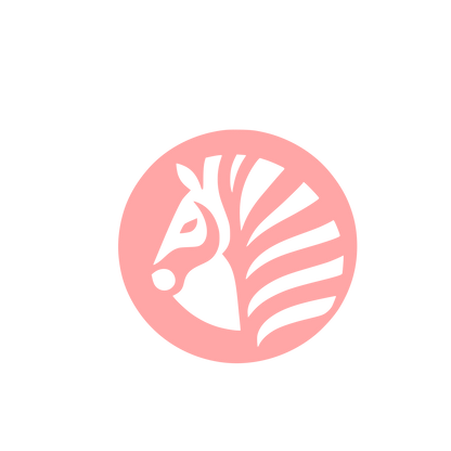 Zebra Logo Design #ffa6a6