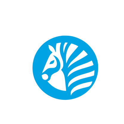 Zebra Logo Design #00a3e4