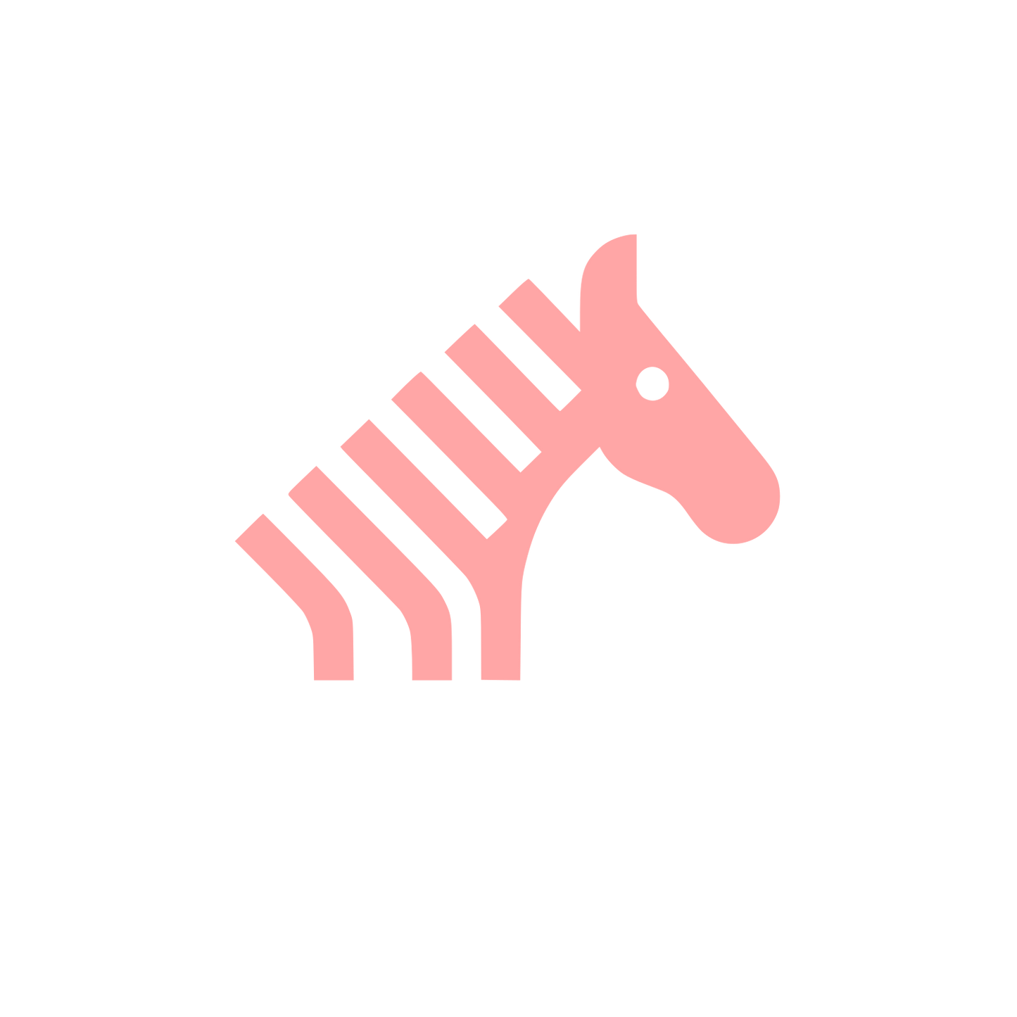Zebra Logo Design #ffa6a6
