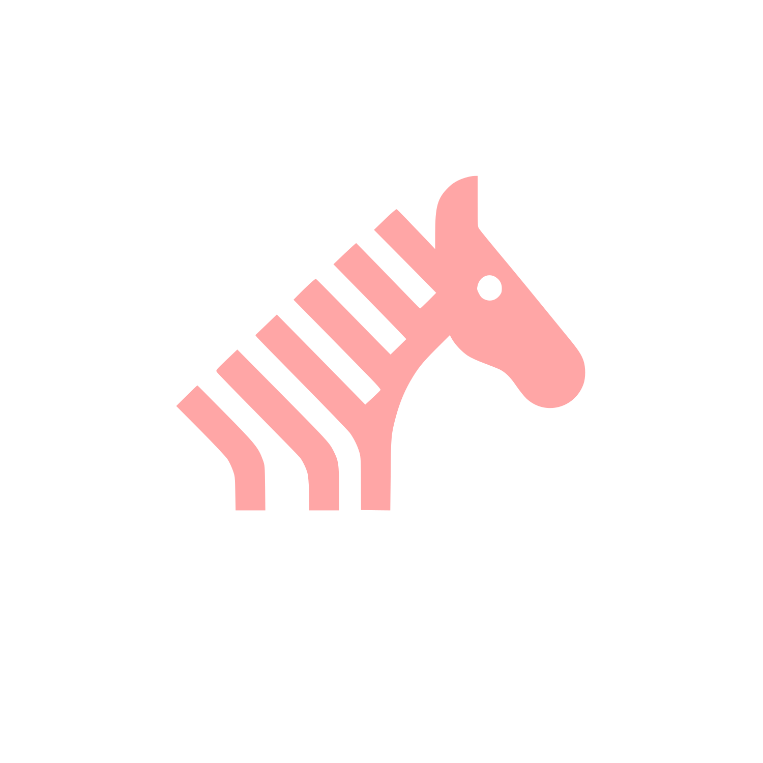 Zebra Logo Design #ffa6a6