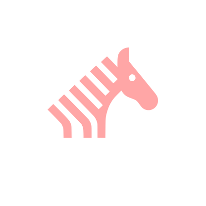 Zebra Logo Design #ffa6a6