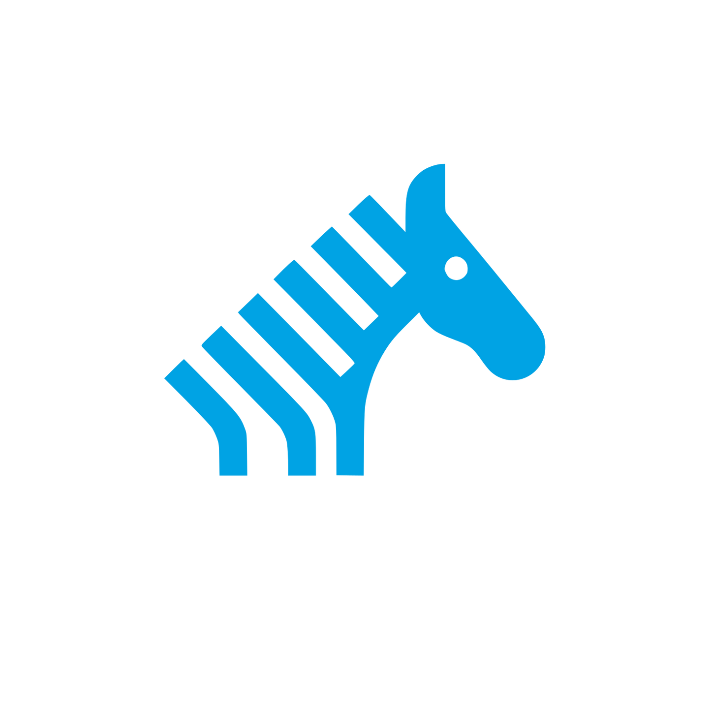 Zebra Logo Design #00a3e4