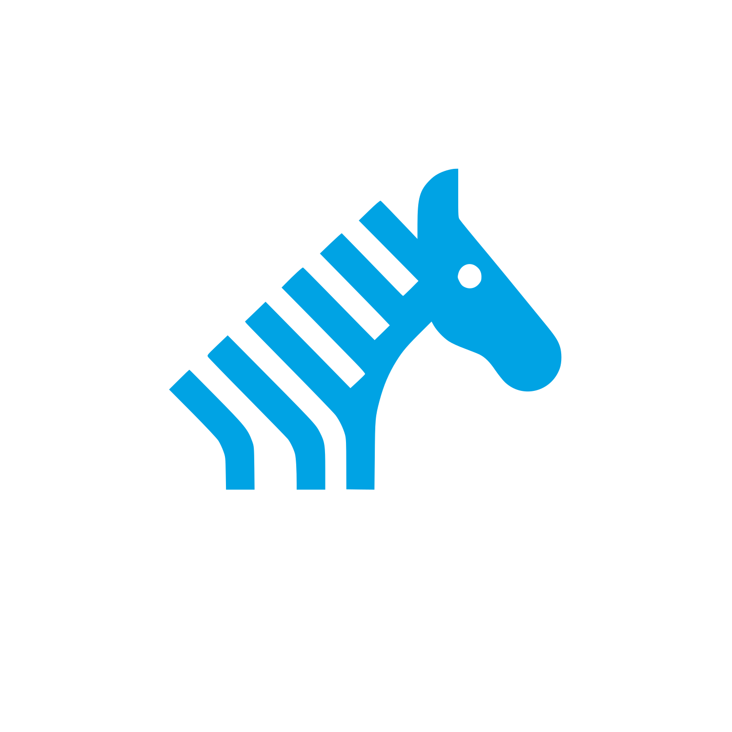 Zebra Logo Design #00a3e4