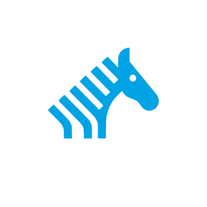 Zebra Logo Design #00a3e4