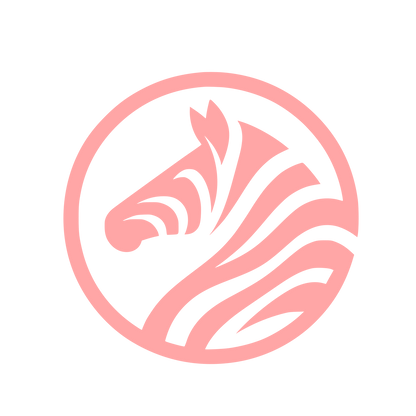 Zebra Animal Logo #ffa6a6