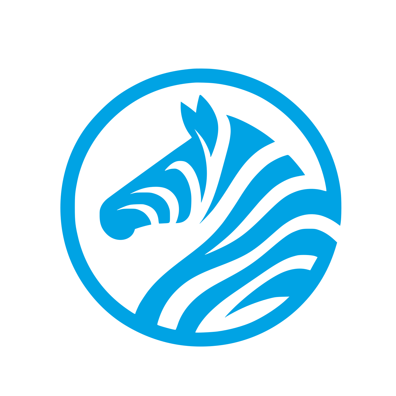 Zebra Animal Logo #00a3e4