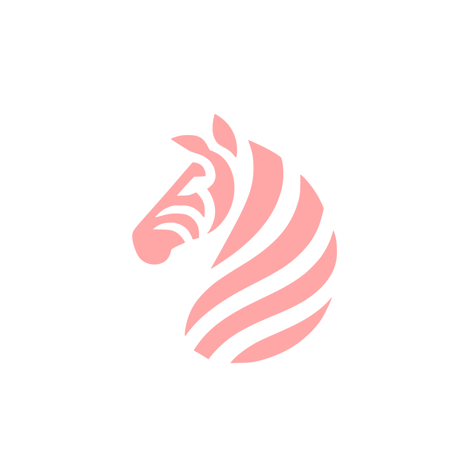 Zebra Logo Design #ffa6a6