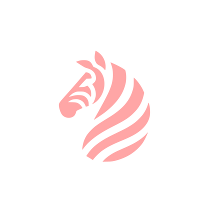 Zebra Logo Design #ffa6a6