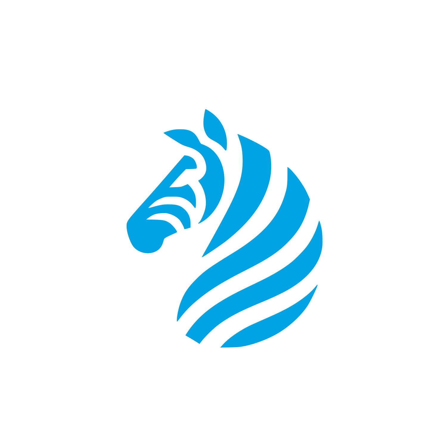 Zebra Logo Design #00a3e4