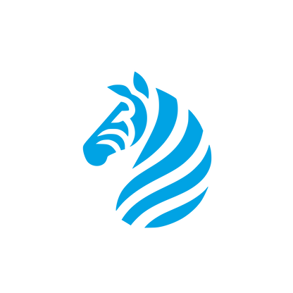 Zebra Logo Design #00a3e4