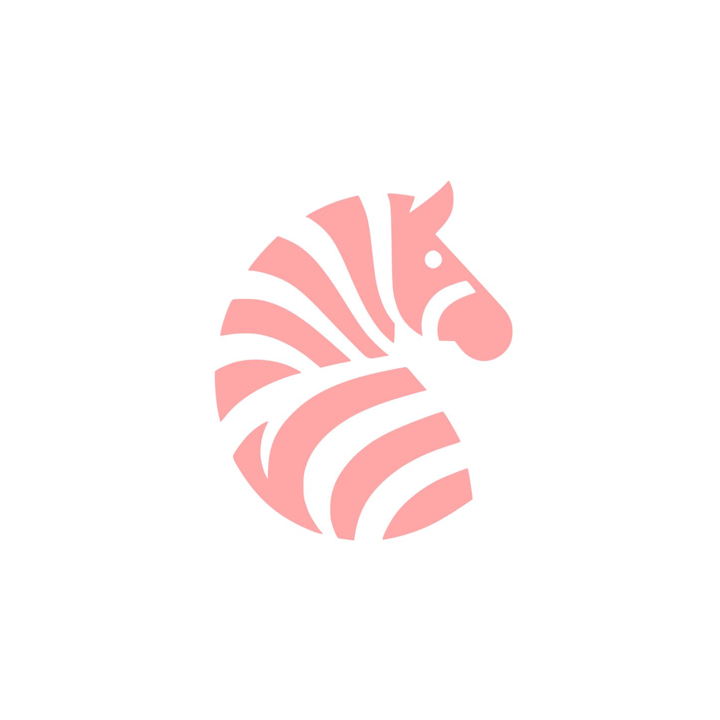 Zebra Logo Design #ffa6a6