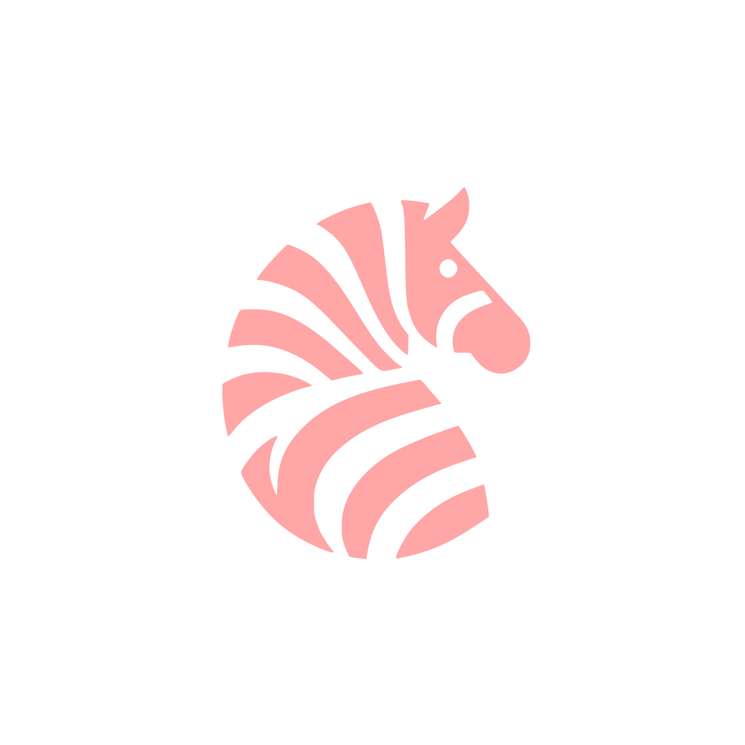 Zebra Logo Design #ffa6a6