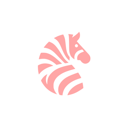 Zebra Logo Design #ffa6a6