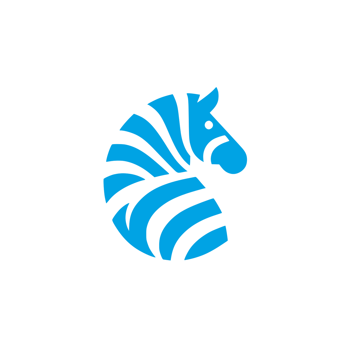 Zebra Logo Design #00a3e4