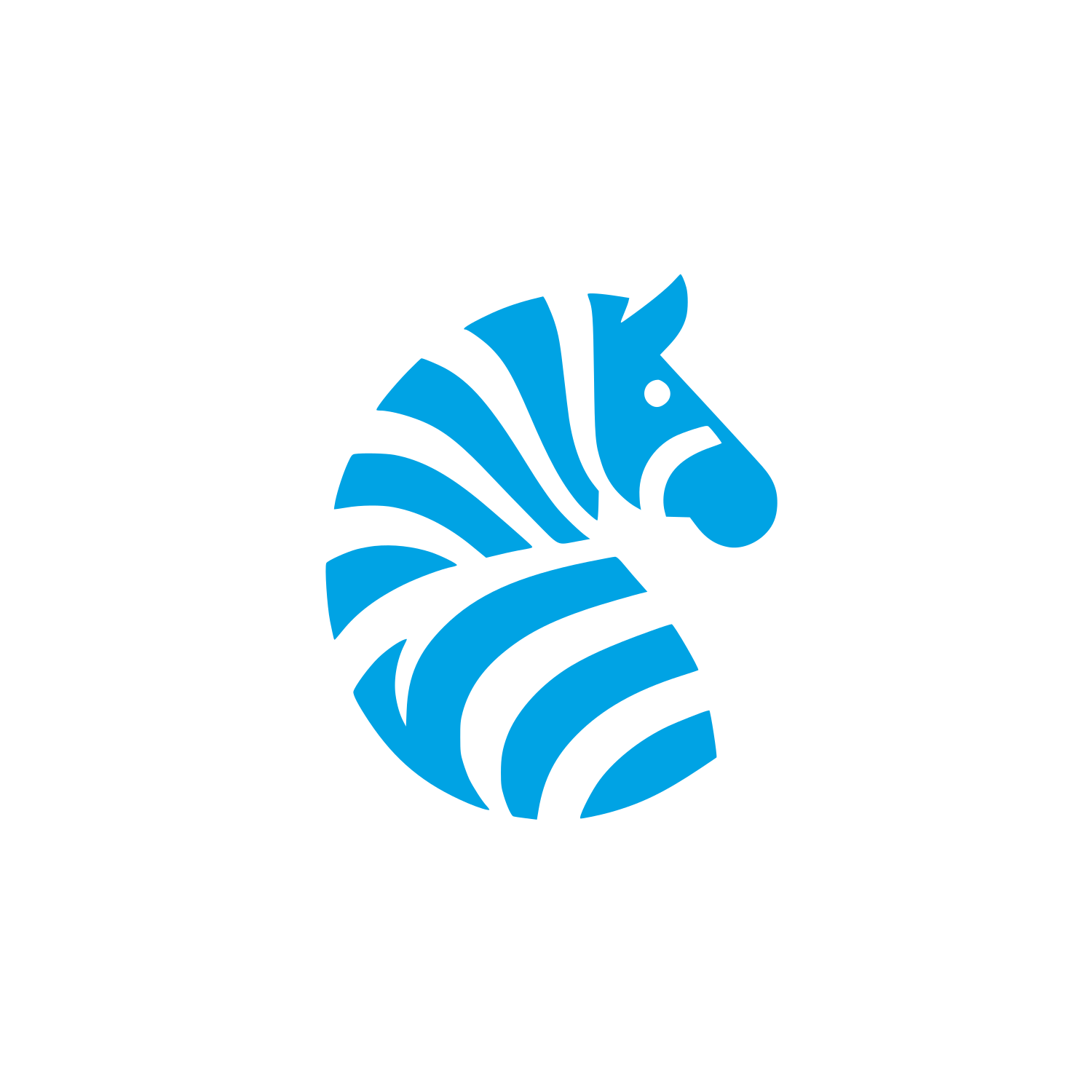 Zebra Logo Design #00a3e4