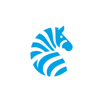 Zebra Logo Design #00a3e4
