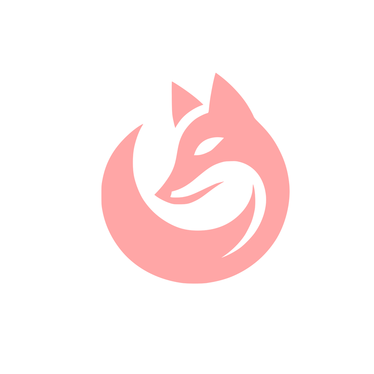 Black Fox Logo #ffa6a6