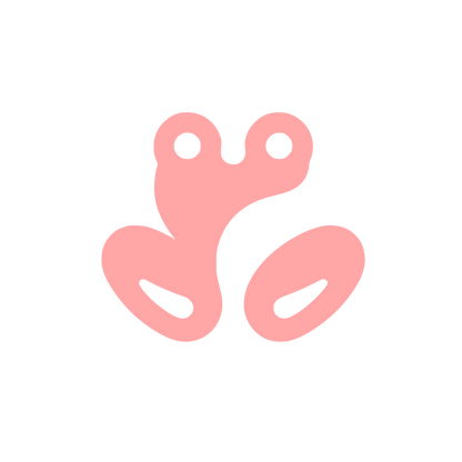 Frog Logo Design #ffa6a6
