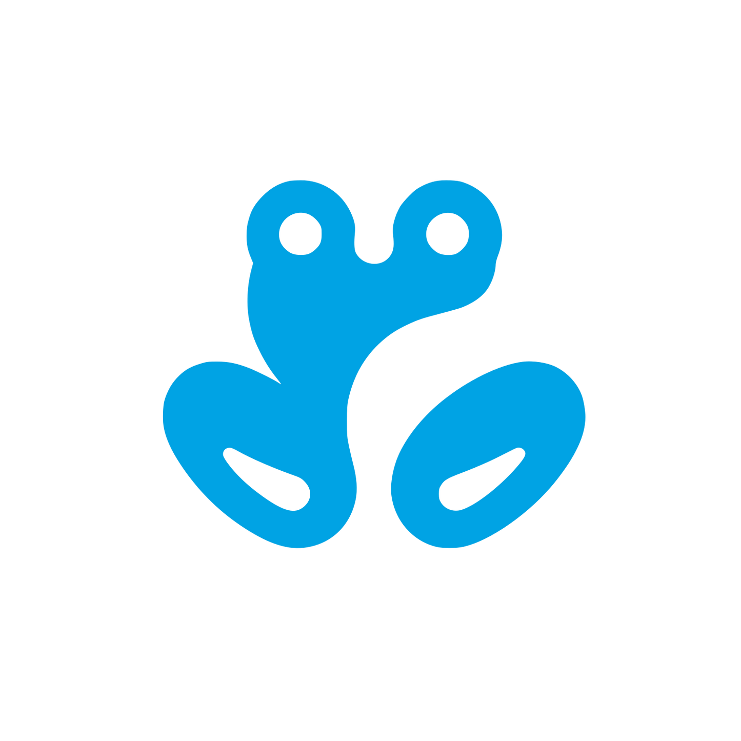 Frog Logo Design #00a3e4