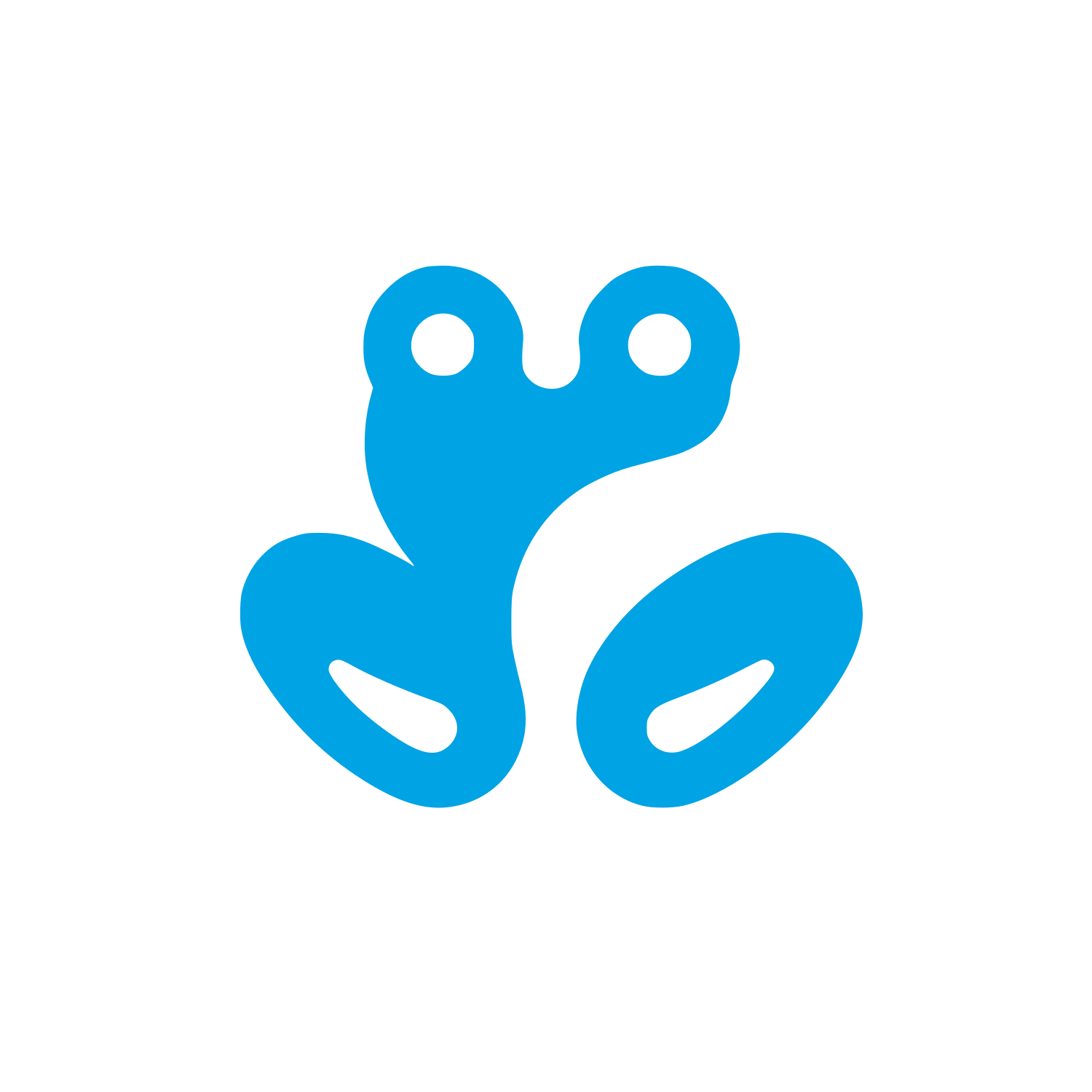 Frog Logo Design #00a3e4