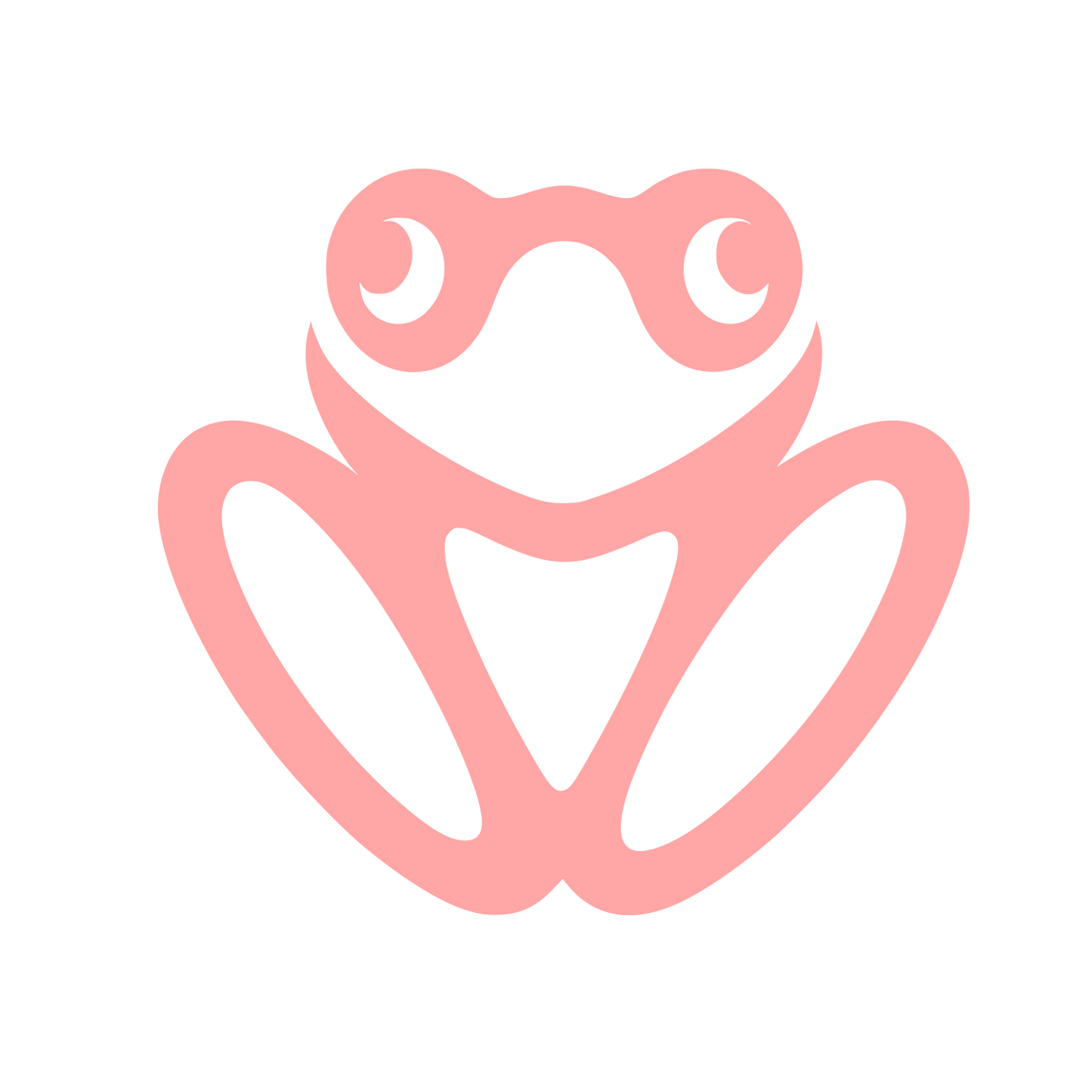 Frog Logo Design #ffa6a6