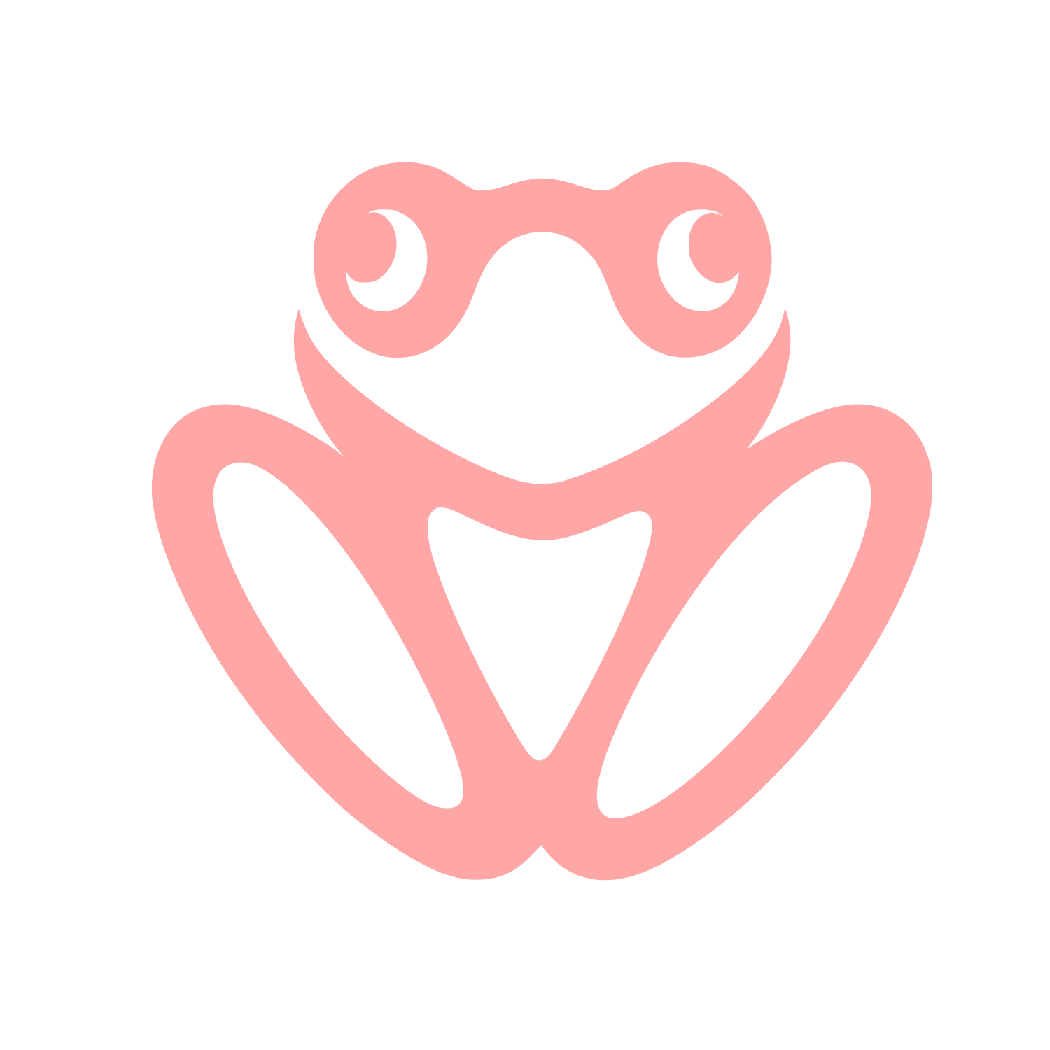 Frog Logo Design #ffa6a6