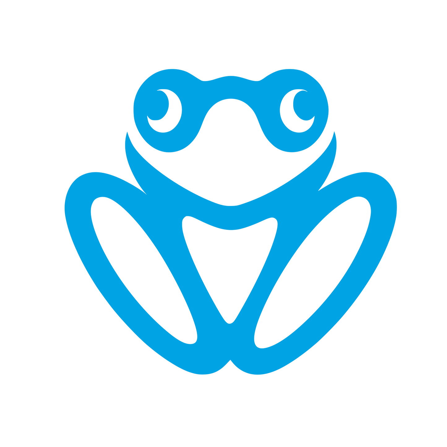 Frog Logo Design #00a3e4