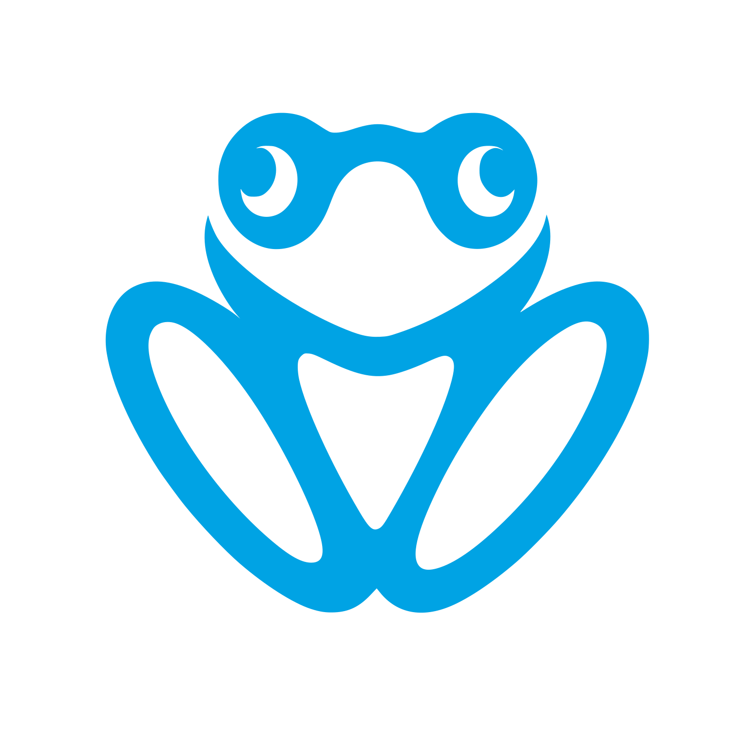 Frog Logo Design #00a3e4