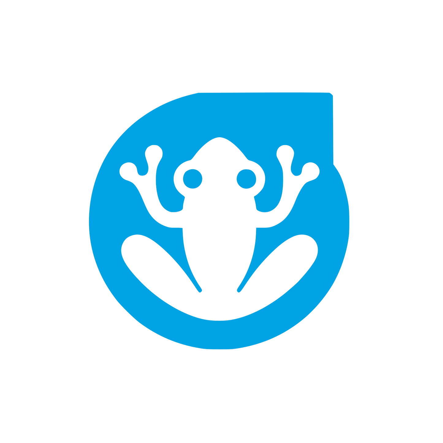 Frog Logo Design #00a3e4