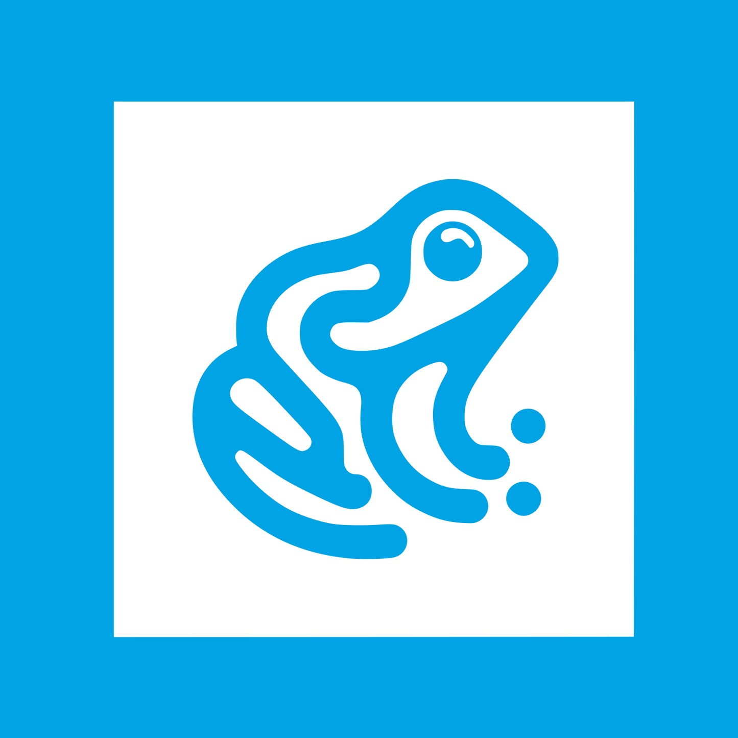 Frog Logo Design #00a3e4