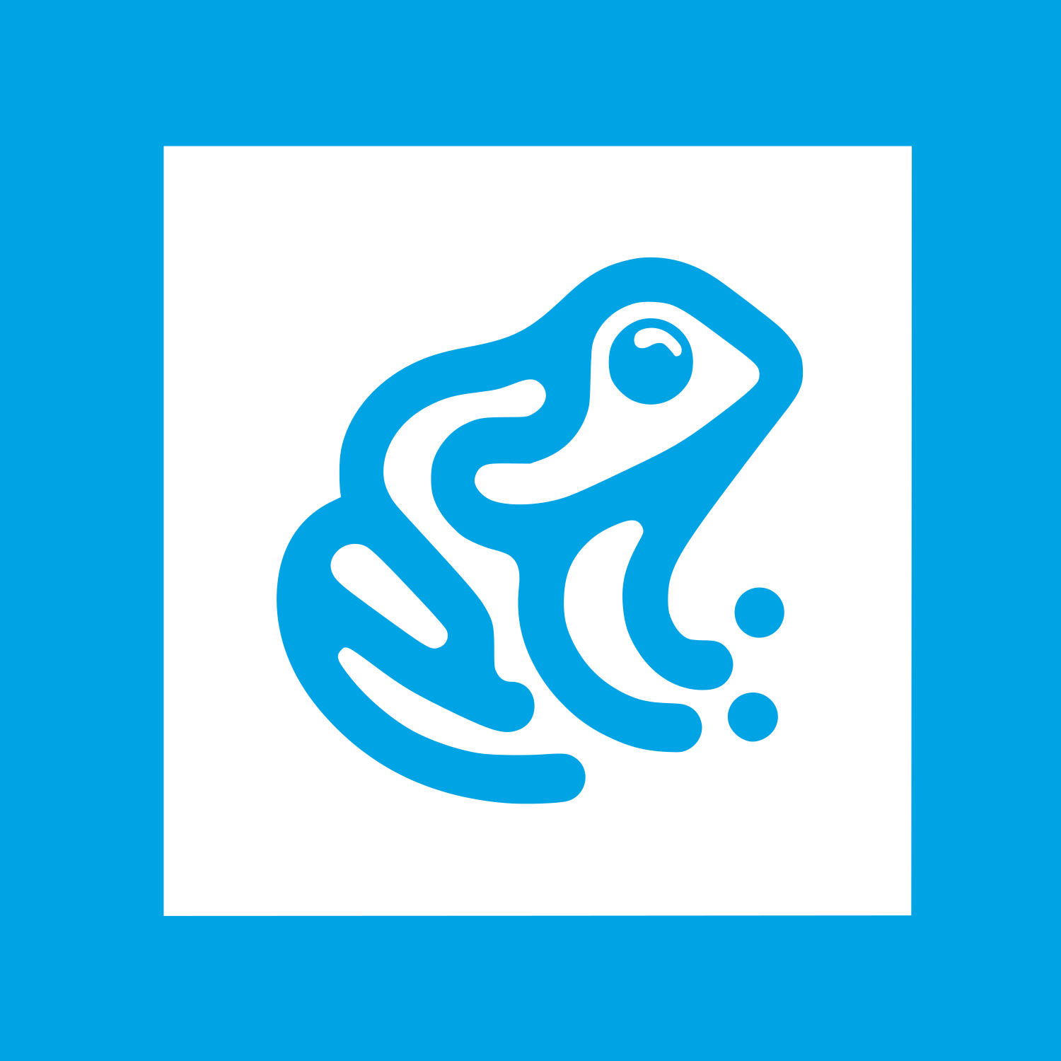 Frog Logo Design #00a3e4