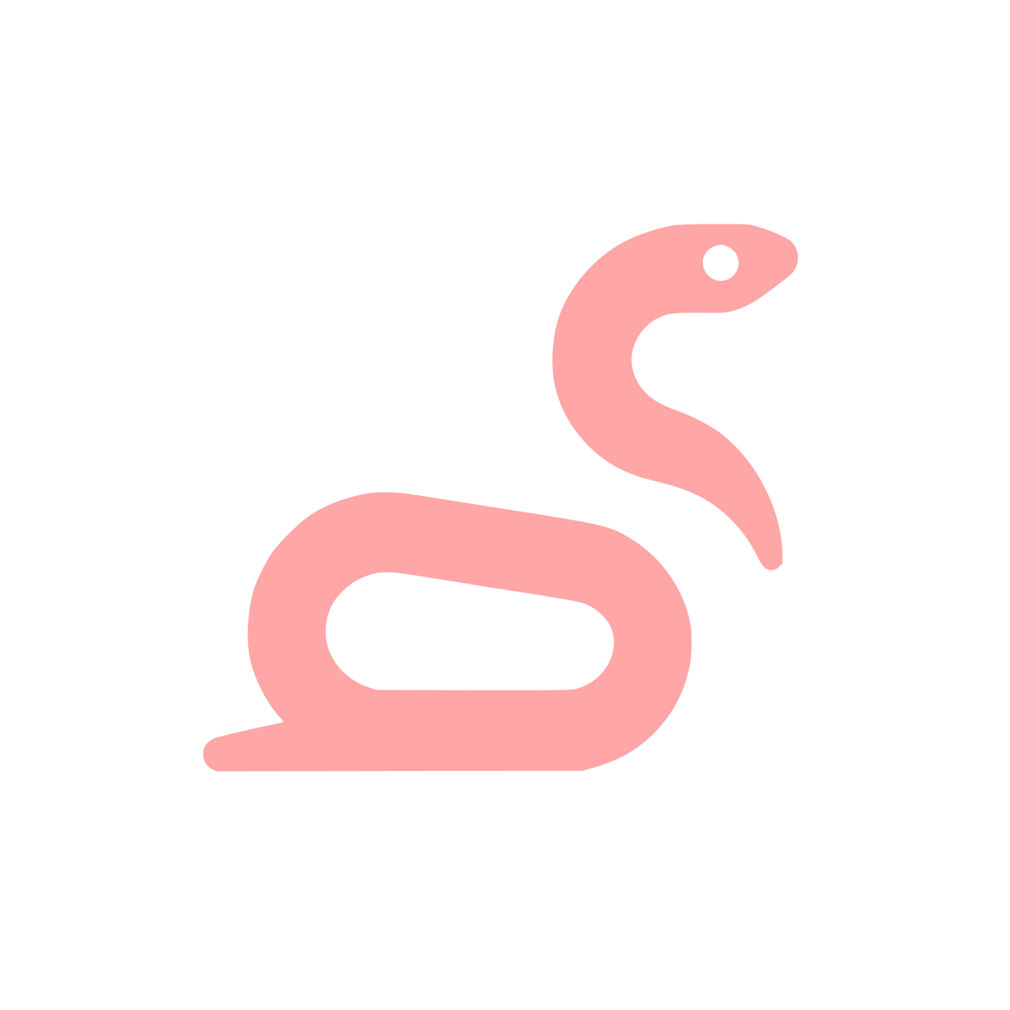 Snake Logo Design #ffa6a6