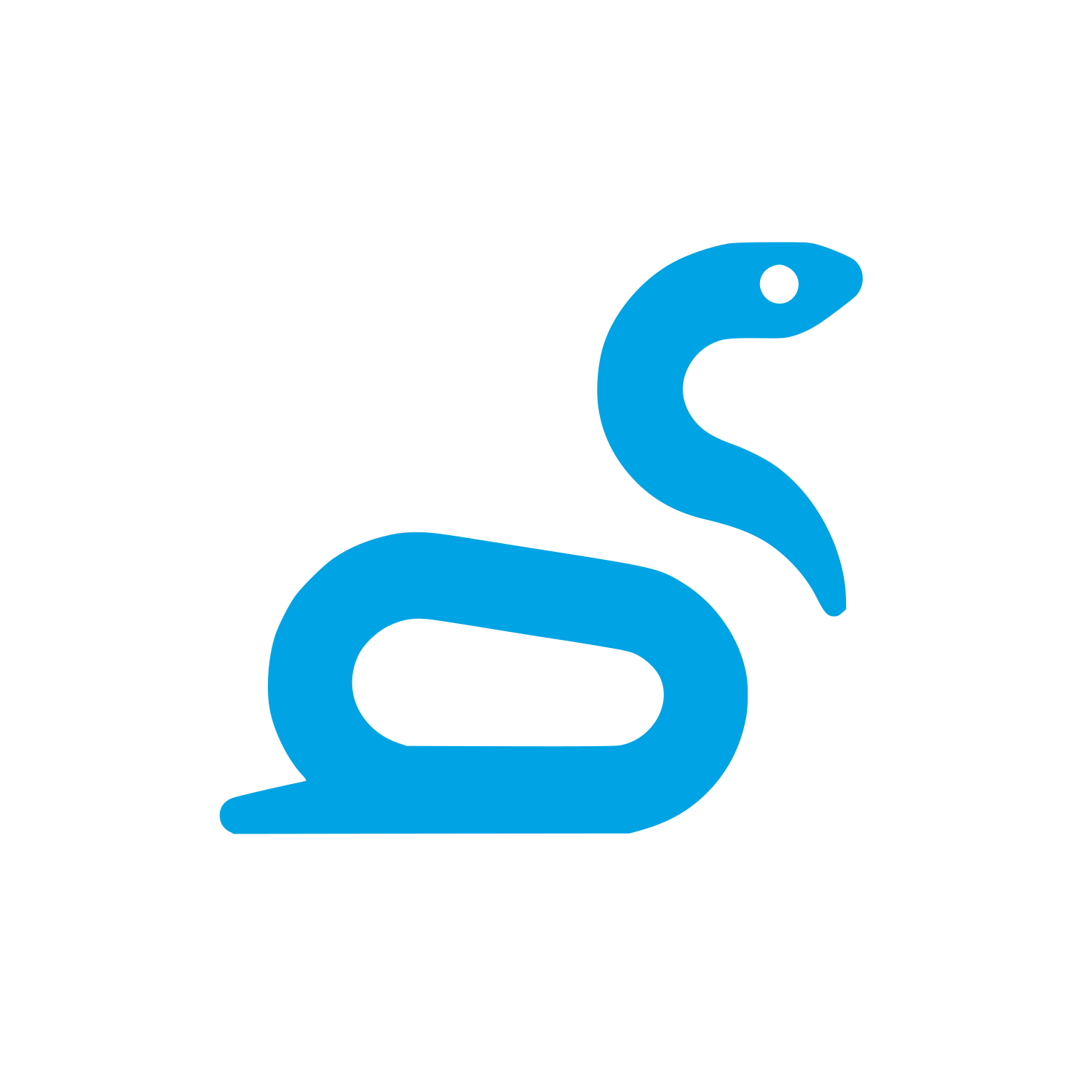Snake Logo Design #00a3e4