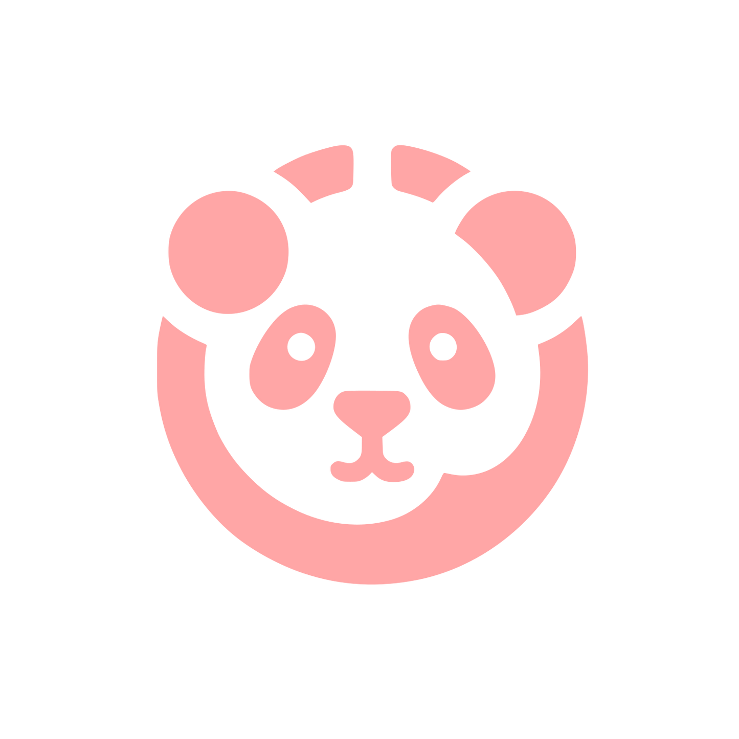 Hand-drawn Panda Logo #ffa6a6