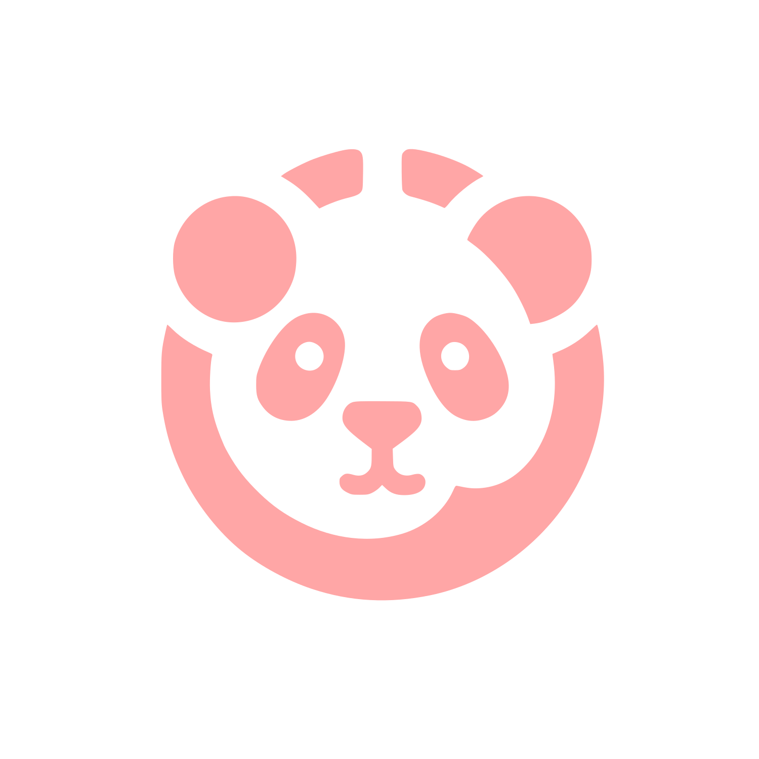 Hand-drawn Panda Logo #ffa6a6