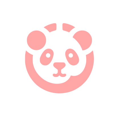 Hand-drawn Panda Logo #ffa6a6