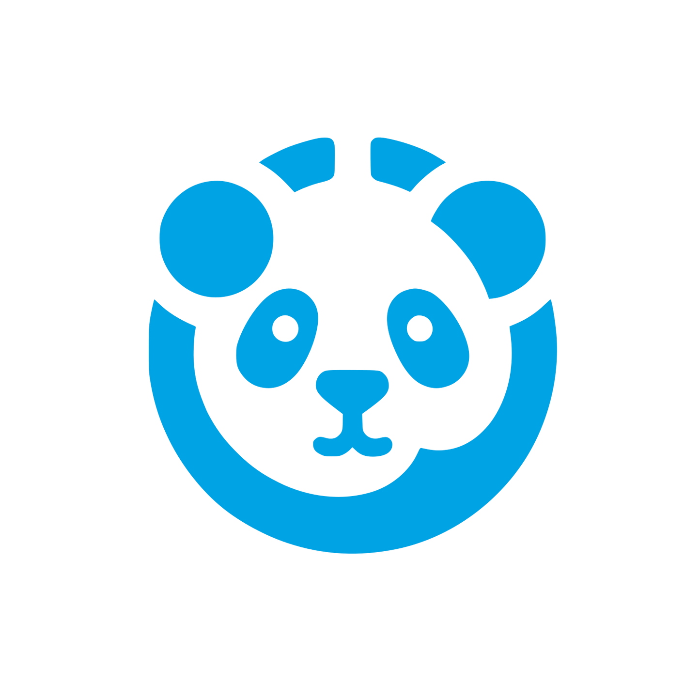 Hand-drawn Panda Logo #00a3e4