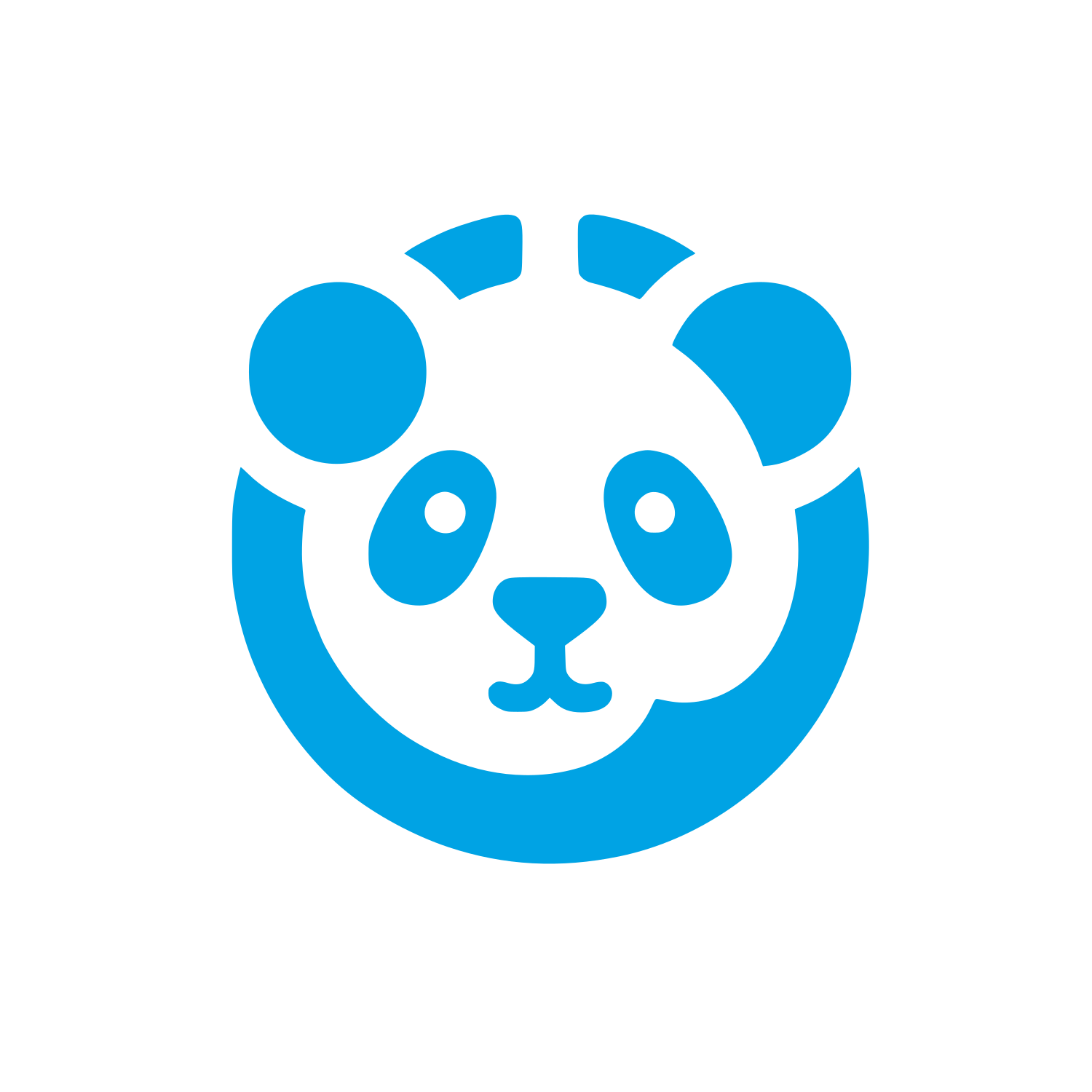 Hand-drawn Panda Logo #00a3e4