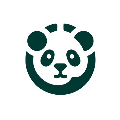 Hand-drawn Panda Logo #003932