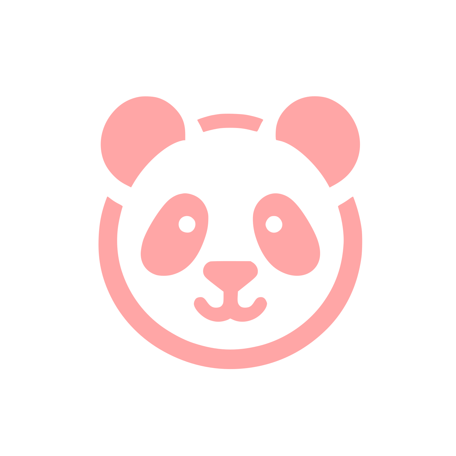Panda Bear Logo #ffa6a6