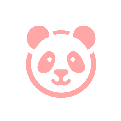 Panda Bear Logo #ffa6a6