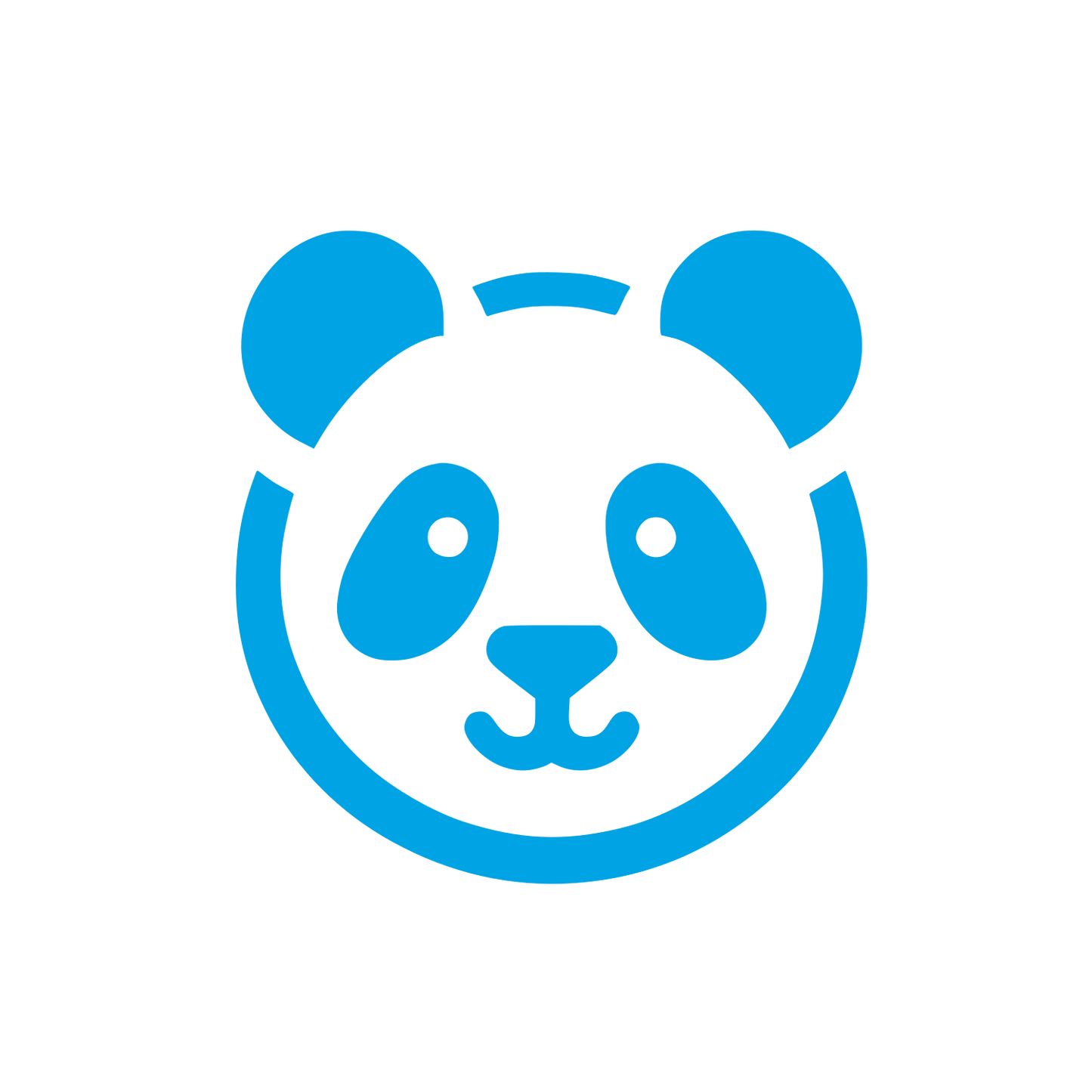 Panda Bear Logo #00a3e4