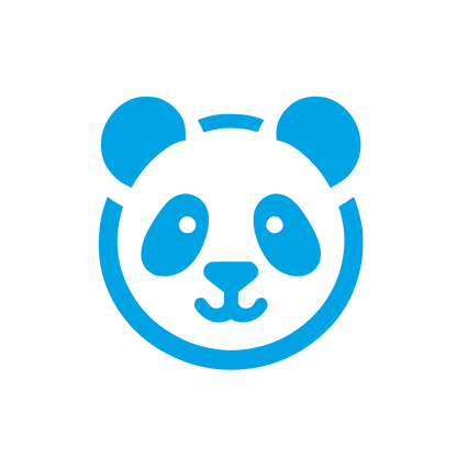 Panda Bear Logo #00a3e4