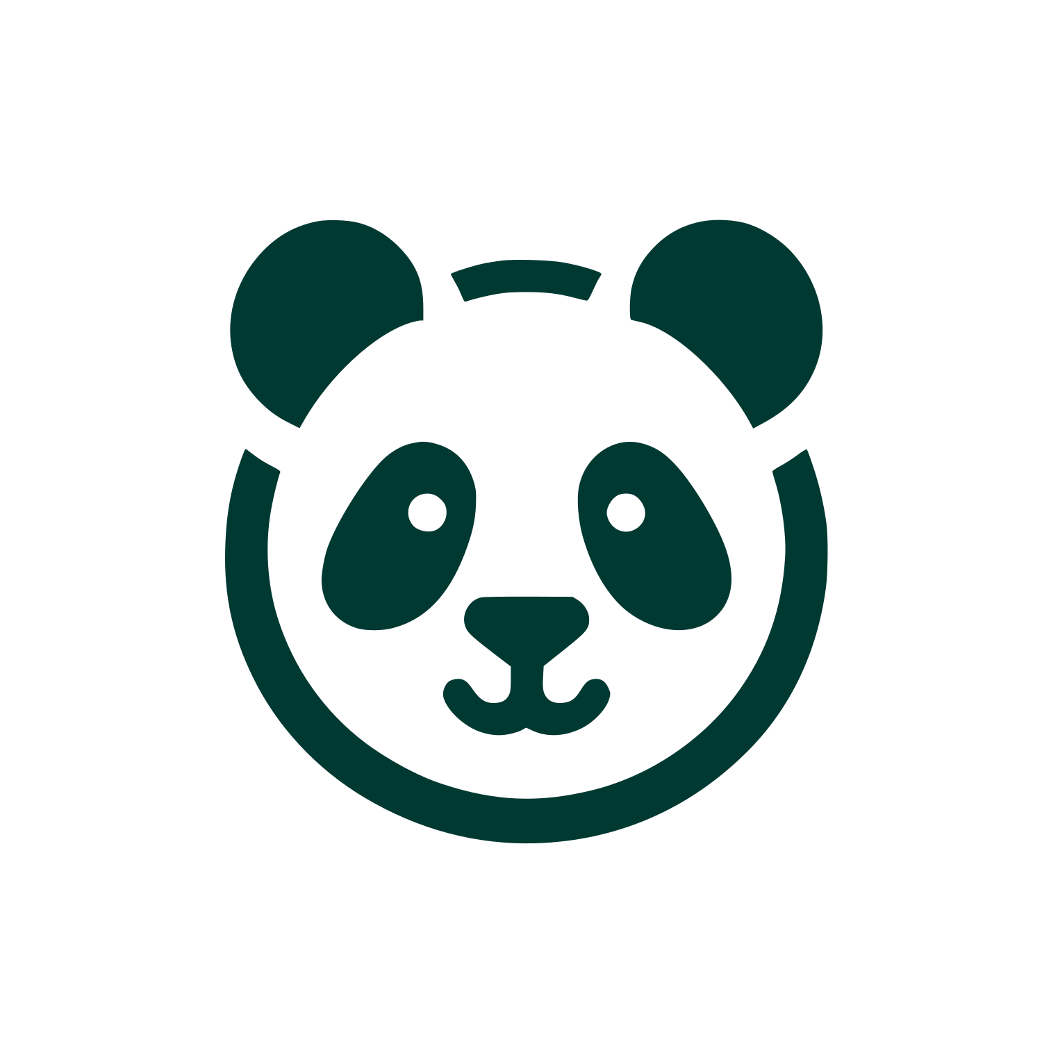 Panda Bear Logo #003932